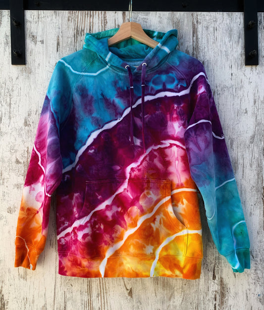 Hoodie - Rainbow Water Colour