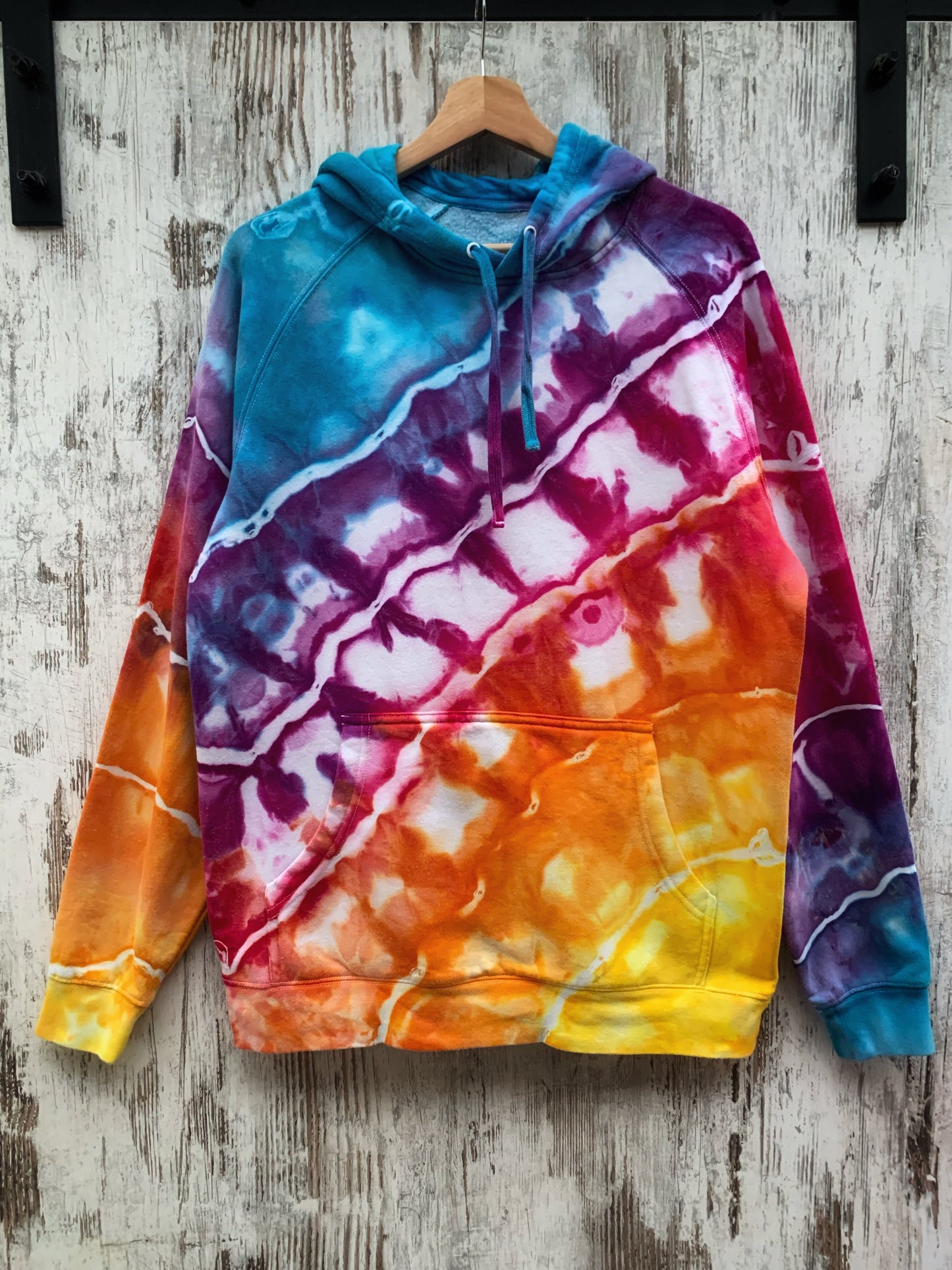 Hoodie - Rainbow Water Colour